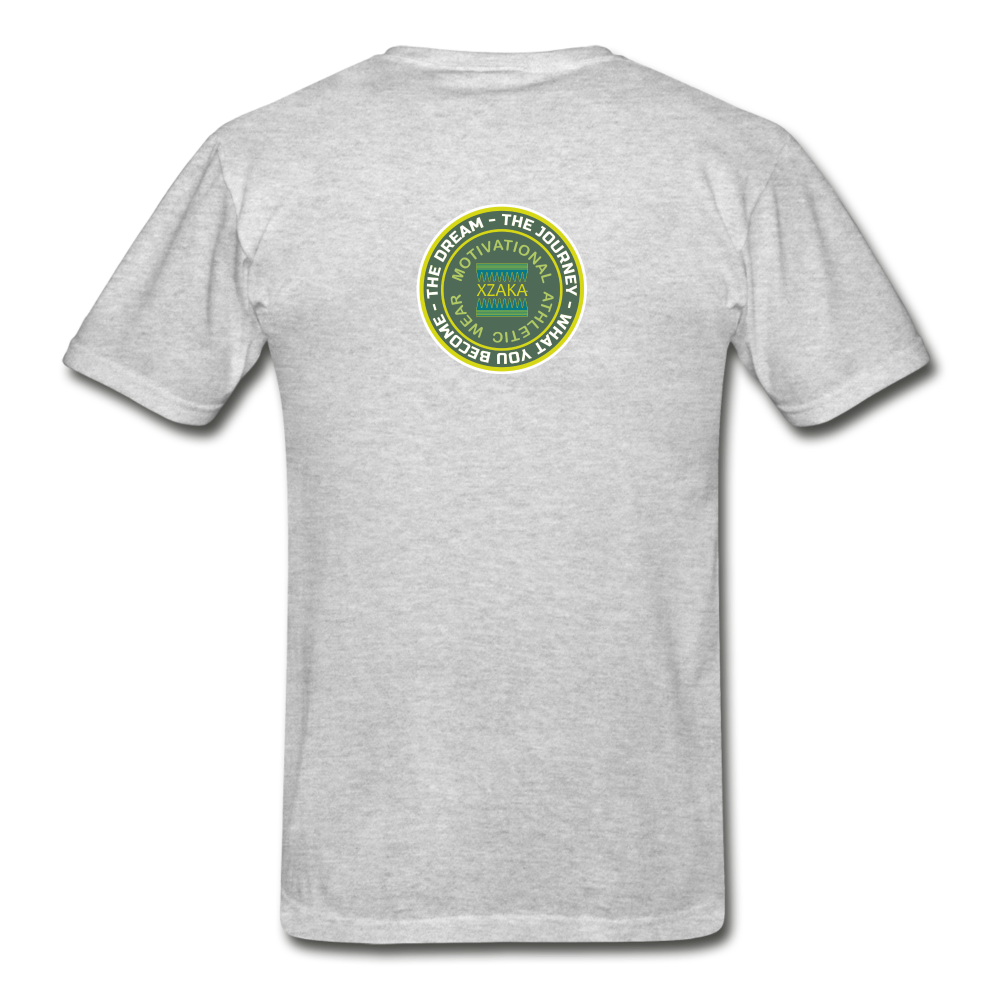 XZAKA - Men "RUN" Short Sleeve T-Shirt -Tagless - heather gray