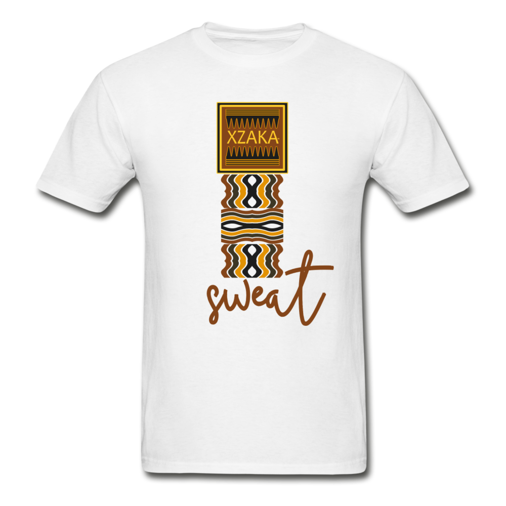 XZAKA - Men "SWEAT" Short Sleeve T-Shirt -Tagless - white