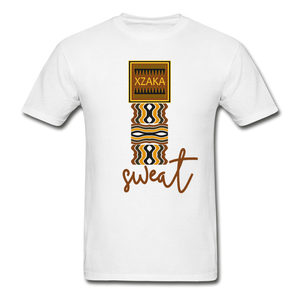 XZAKA - Men "SWEAT" Short Sleeve T-Shirt -Tagless - white