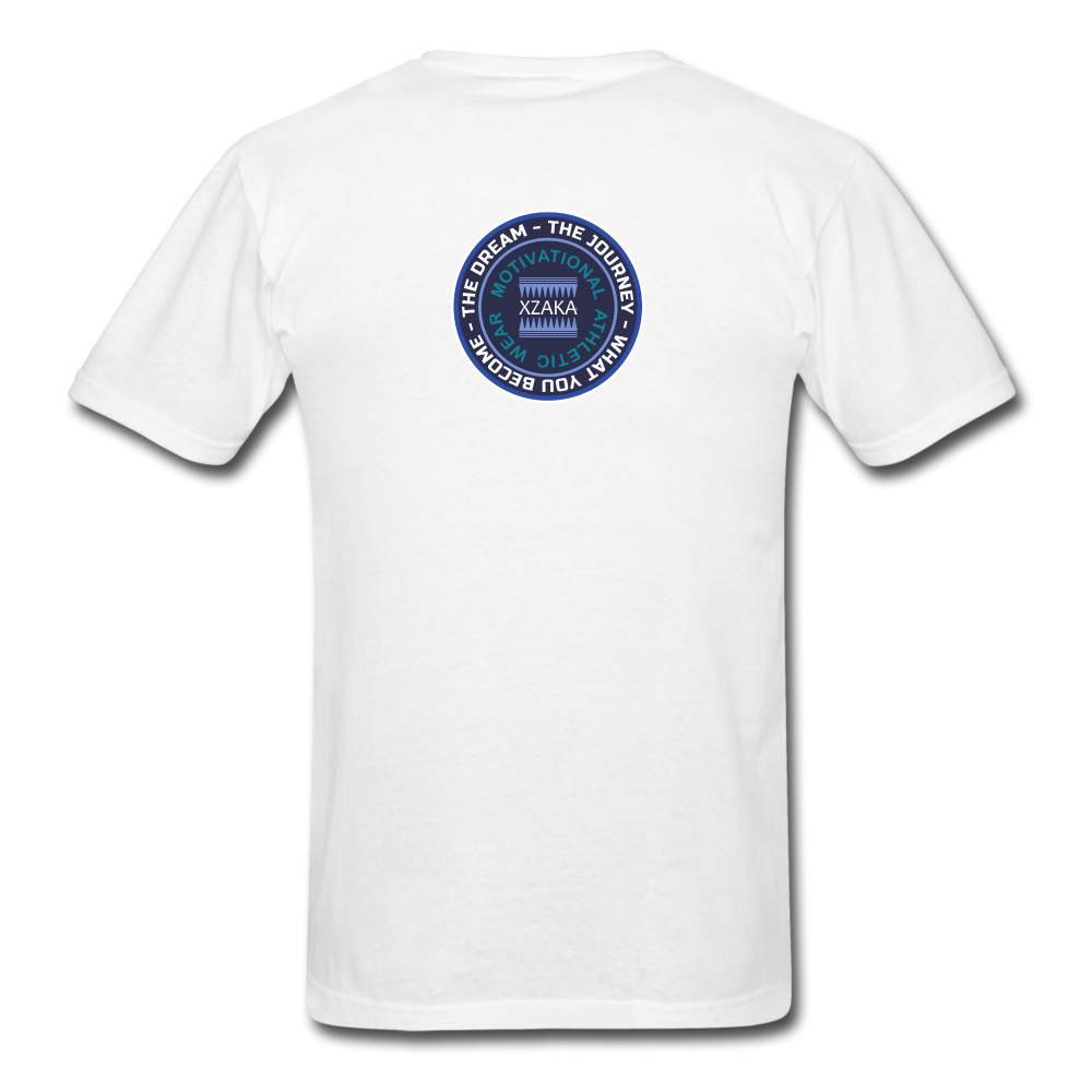 XZAKA - Men "SWEAT"  Tagless T-Shirt - Hanes - WHT - white