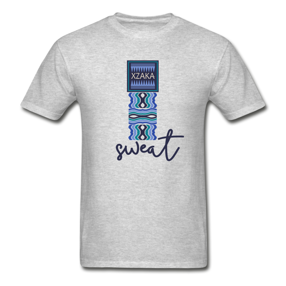 XZAKA - Men "SWEAT"  Tagless T-Shirt - Hanes - WHT - heather gray