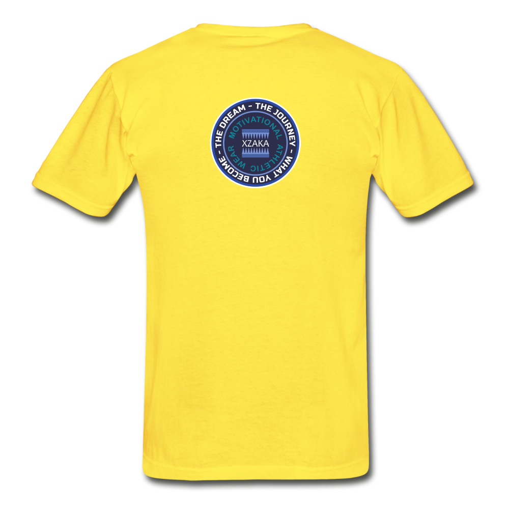 XZAKA - Men "SWEAT"  Tagless T-Shirt - Hanes - WHT - yellow