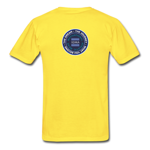 XZAKA - Men "SWEAT"  Tagless T-Shirt - Hanes - WHT - yellow