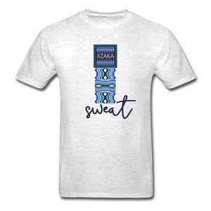XZAKA - Men "SWEAT"  Tagless T-Shirt - Hanes - WHT - light heather gray