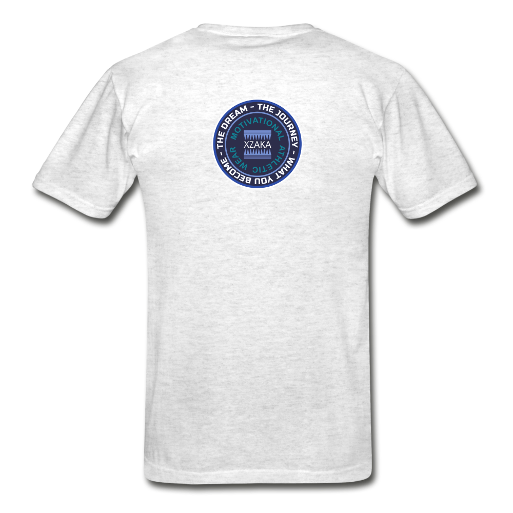 XZAKA - Men "SWEAT"  Tagless T-Shirt - Hanes - WHT - light heather gray