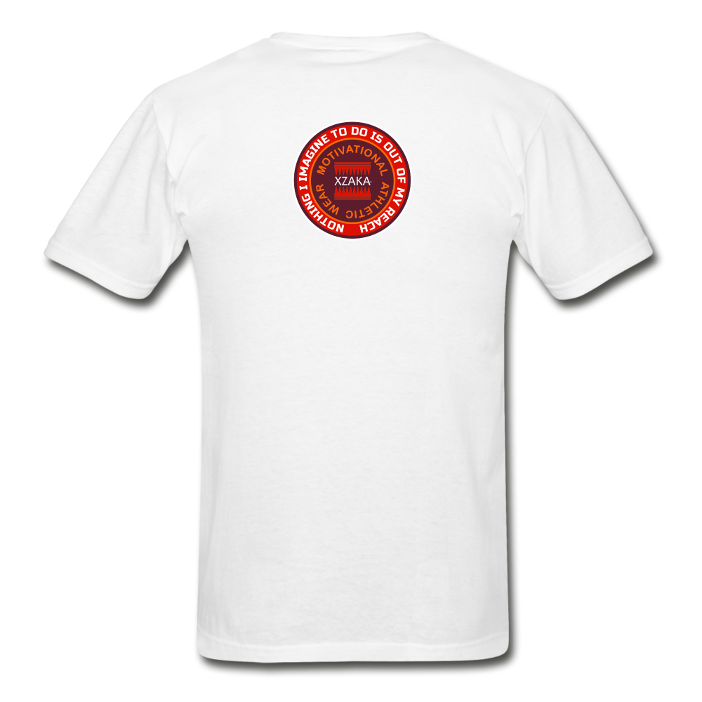 XZAKA - Men "LOVE TO RUN" Short Sleeve T-Shirt -Tagless - white