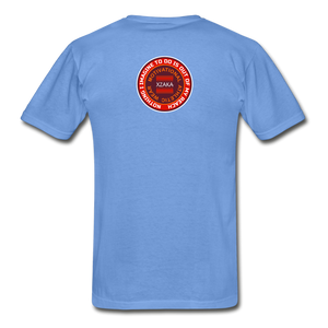 XZAKA - Men "LOVE TO RUN" Short Sleeve T-Shirt -Tagless - carolina blue