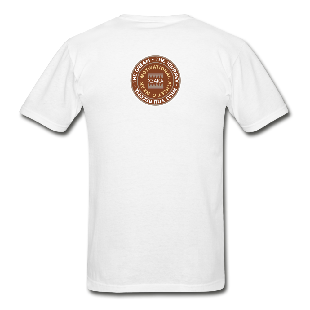 XZAKA - Men "COMMIT" Short Sleeve T-Shirt -Tagless - white