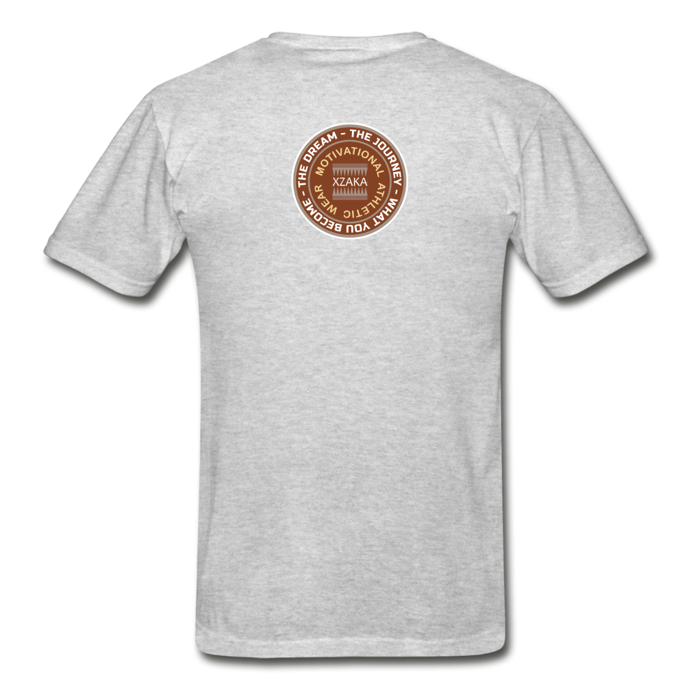 XZAKA - Men "COMMIT" Short Sleeve T-Shirt -Tagless - heather gray