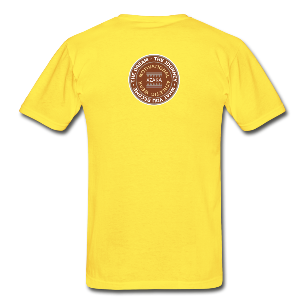 XZAKA - Men "COMMIT" Short Sleeve T-Shirt -Tagless - yellow