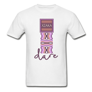 XZAKA - Men "DARE" Short Sleeve T-Shirt -Tagless - white