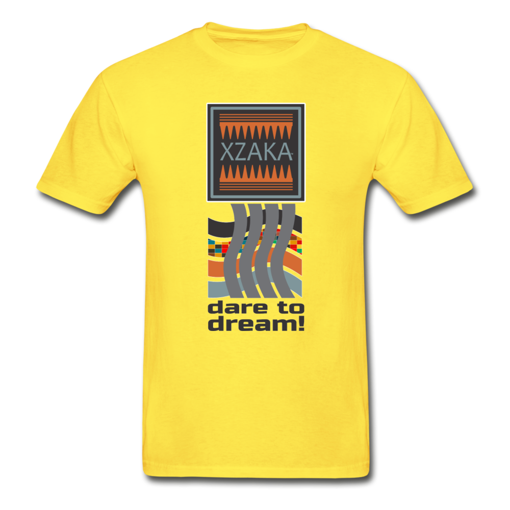 XZAKA - Men "Dare To Dream" Workout T-Shirt - yellow