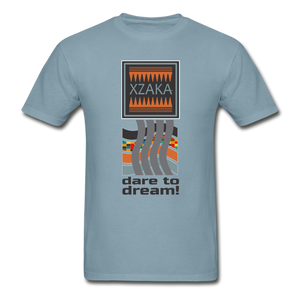 XZAKA - Men "Dare To Dream" Workout T-Shirt - stonewash blue