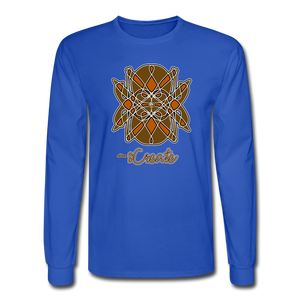 it's OON Men "iCreate" Graphic Long Sleeve T-Shirt -M4503 - royal blue