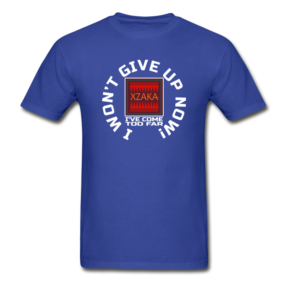 XZAKA - Men "Won't Give Up" T-Shirt - M2181 - royal blue