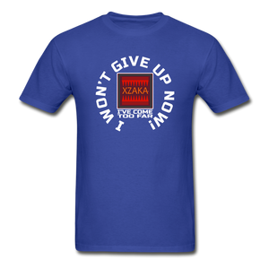 XZAKA - Men "Won't Give Up" T-Shirt - M2181 - royal blue