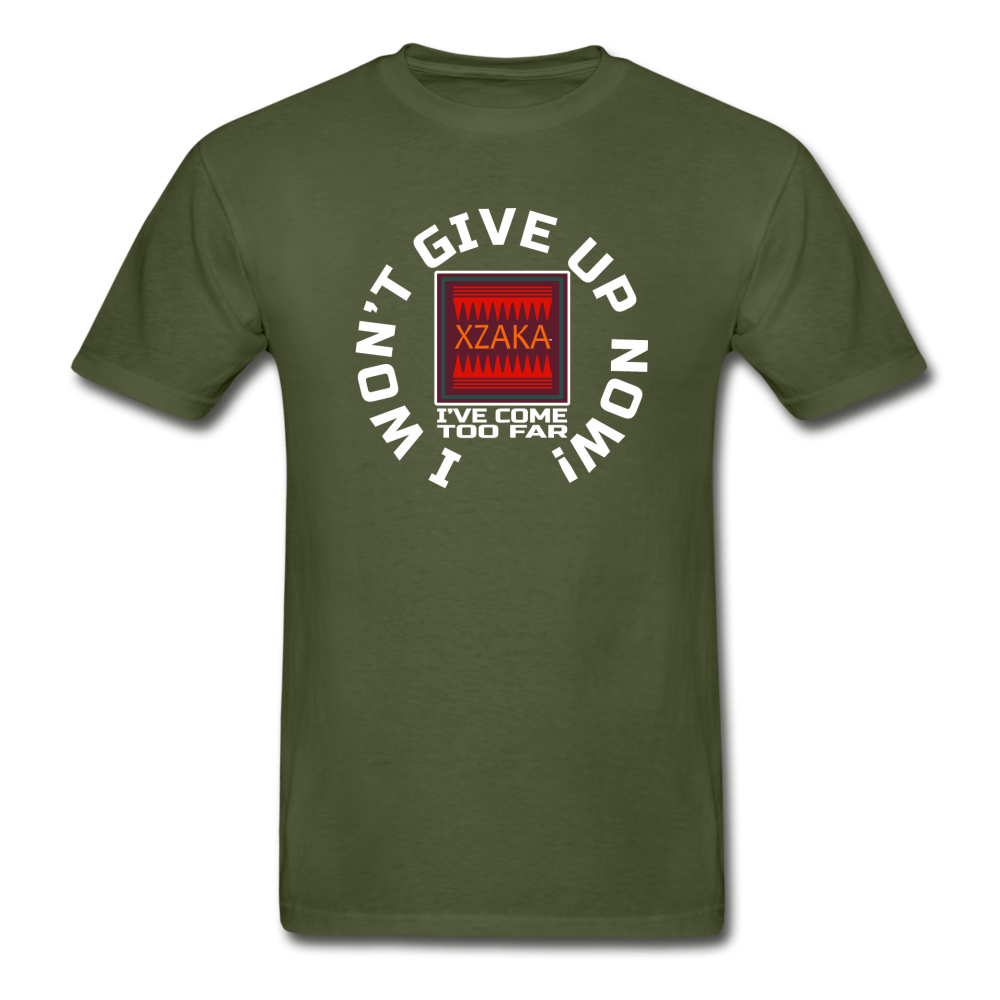 XZAKA - Men "Won't Give Up" T-Shirt - M2181 - military green
