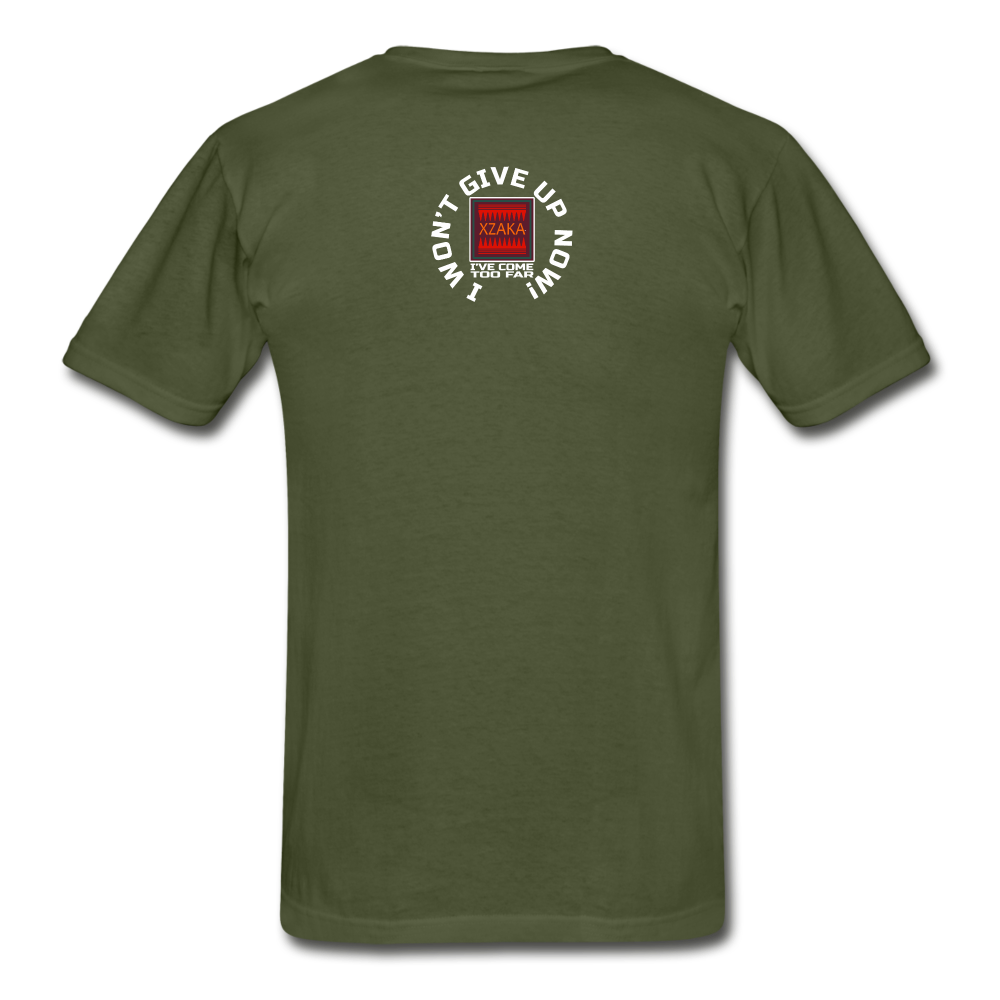 XZAKA - Men "Won't Give Up" T-Shirt - M2181 - military green