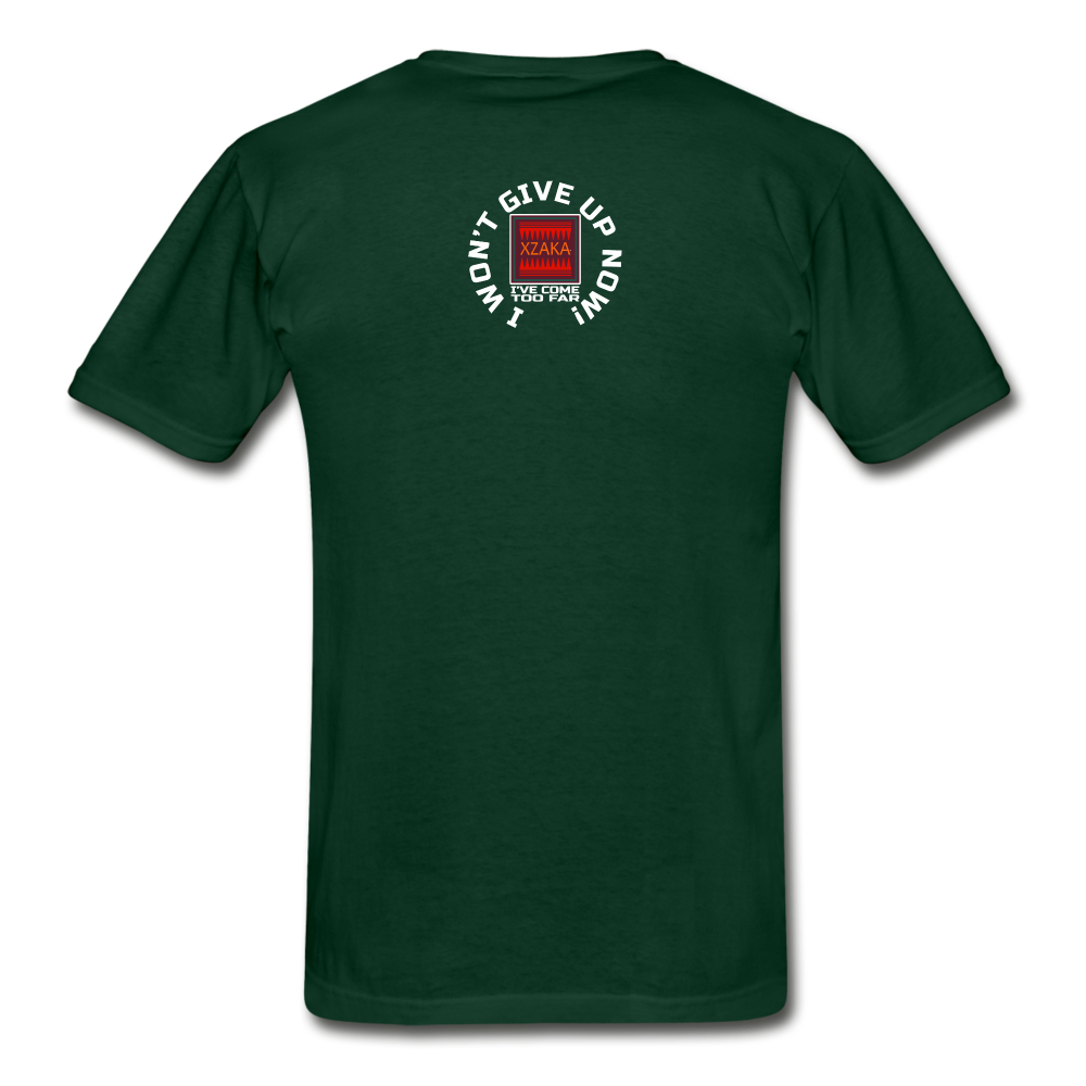 XZAKA - Men "Won't Give Up" T-Shirt - M2181 - forest green