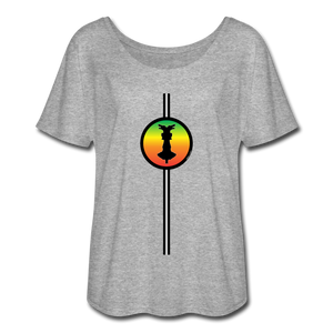 it's OON "iCreate" Women Flowy T-Shirt -1105-2 - heather gray
