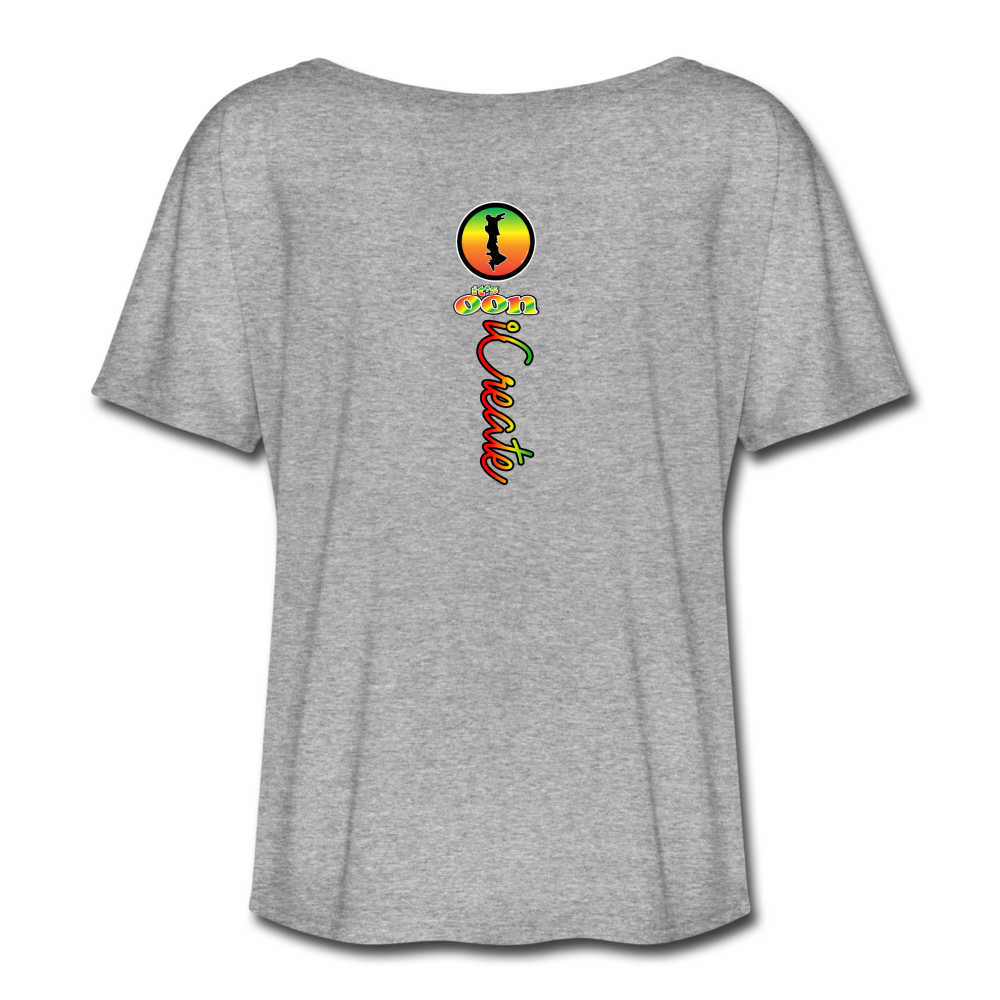 it's OON "iCreate" Women Flowy T-Shirt -1105-2 - heather gray