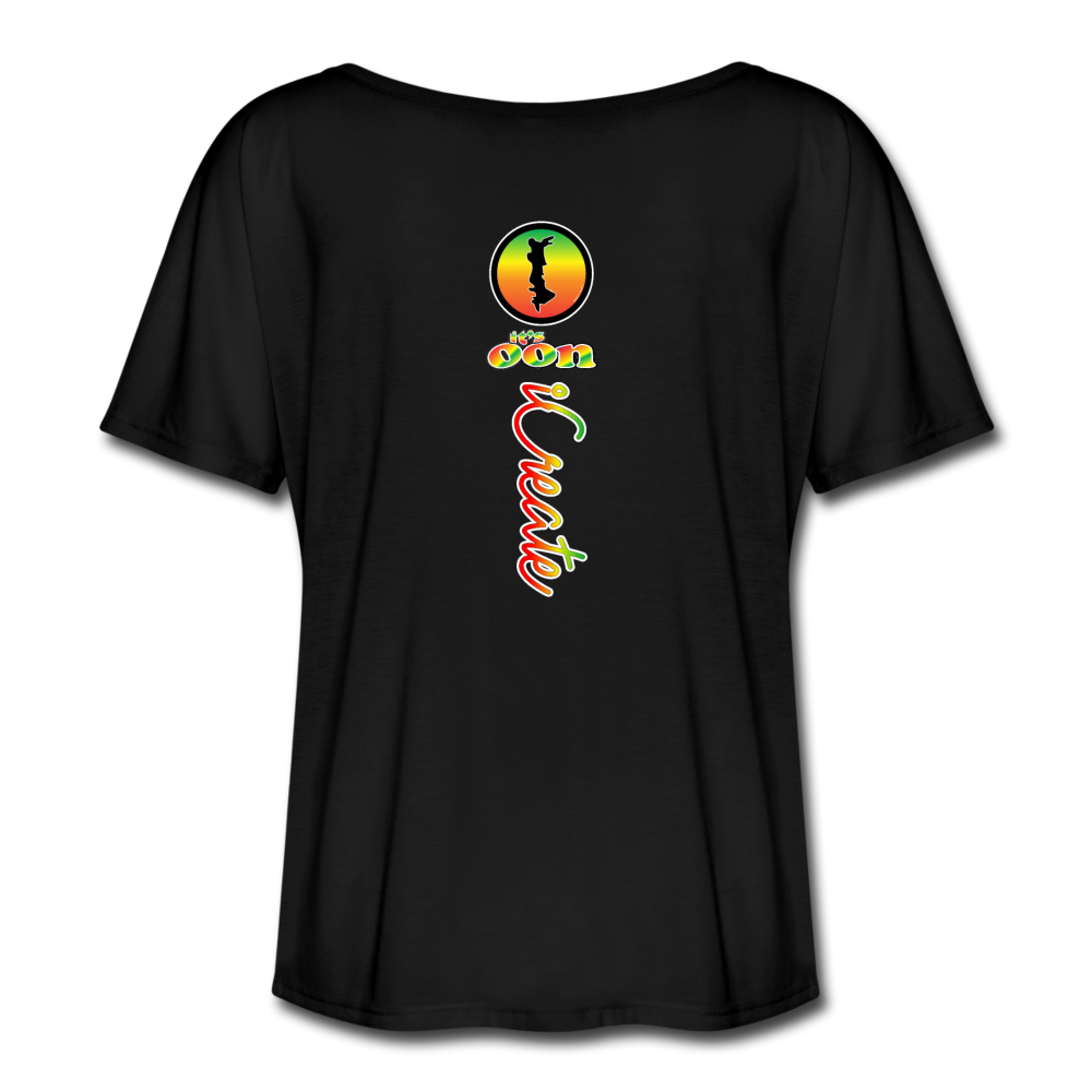 it's OON "iCreate" Women Flowy T-Shirt -1105-3 - black