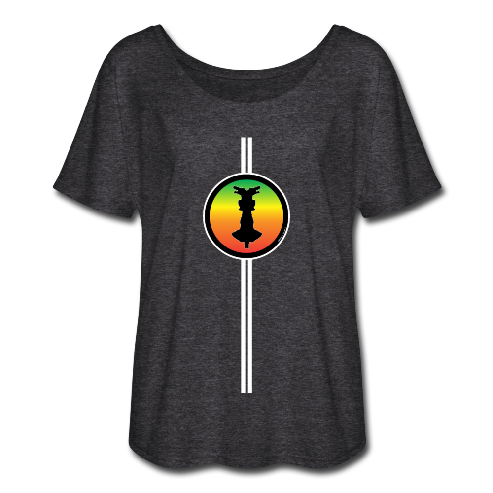 it's OON "iCreate" Women Flowy T-Shirt -1105-3 - charcoal gray