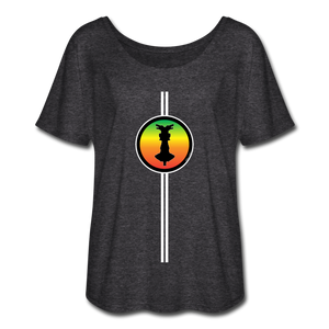 it's OON "iCreate" Women Flowy T-Shirt -1105-3 - charcoal gray