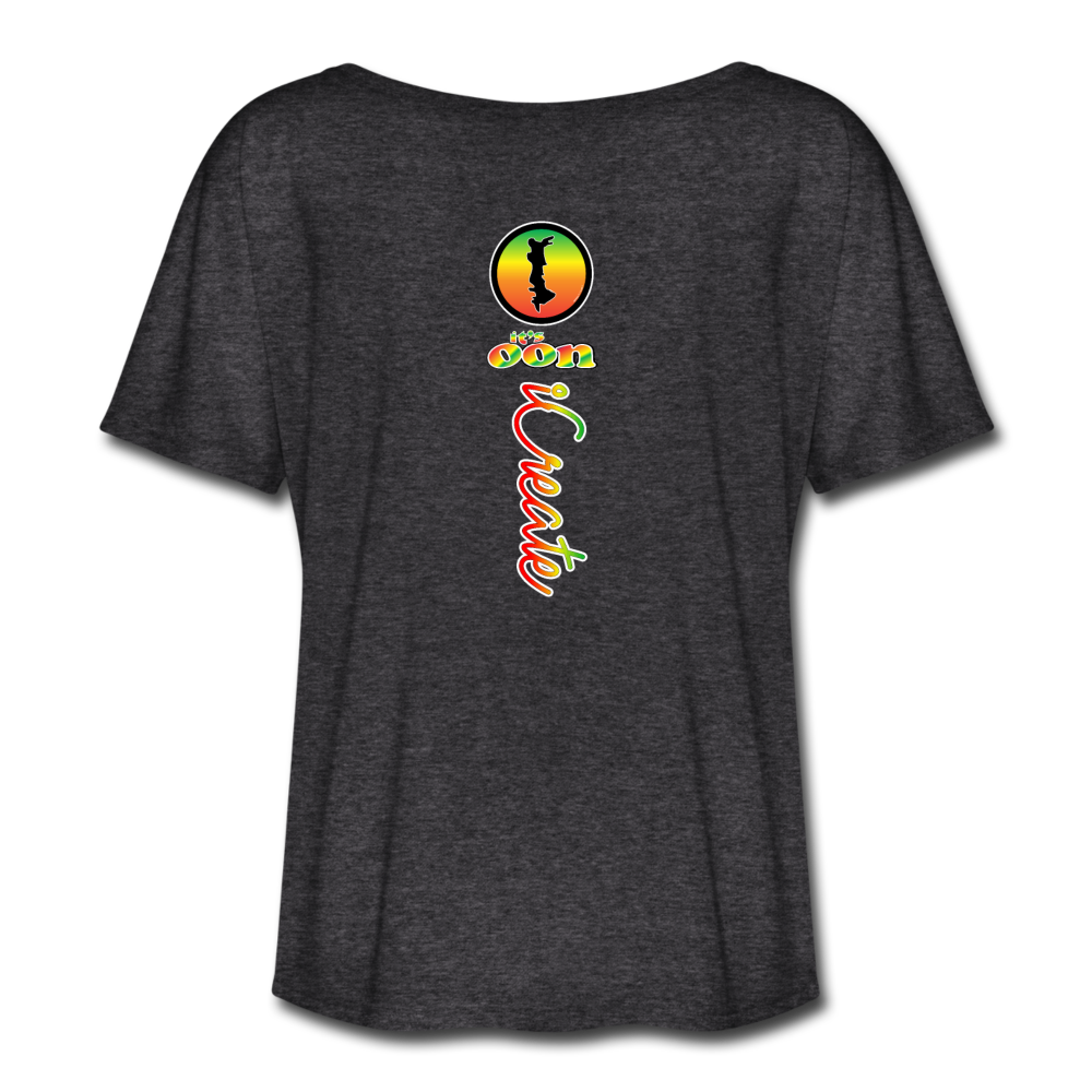 it's OON "iCreate" Women Flowy T-Shirt -1105-3 - charcoal gray