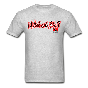 The Trini Spot - Men "Wicked Eh" Premium T-Shirt - M1680 - heather gray