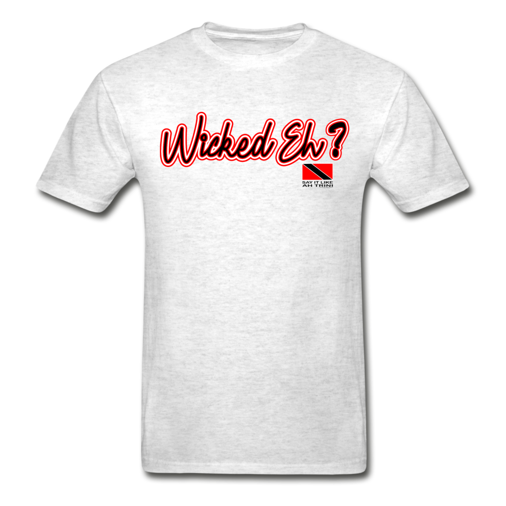 The Trini Spot - Men "Wicked Eh" Premium T-Shirt - M1680 - light heather gray