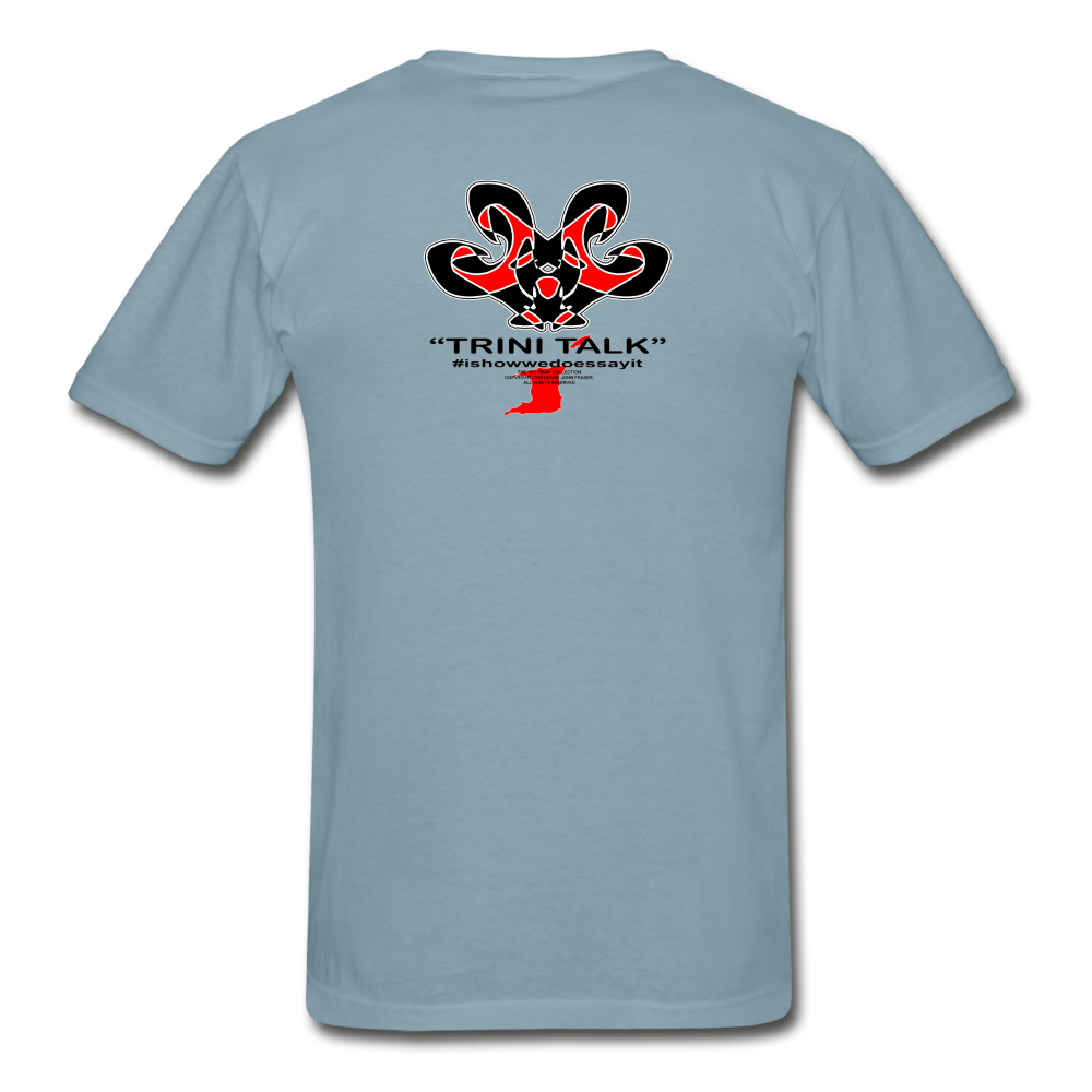 The Trini Spot - Men "Wicked Eh" Premium T-Shirt - M1680 - stonewash blue