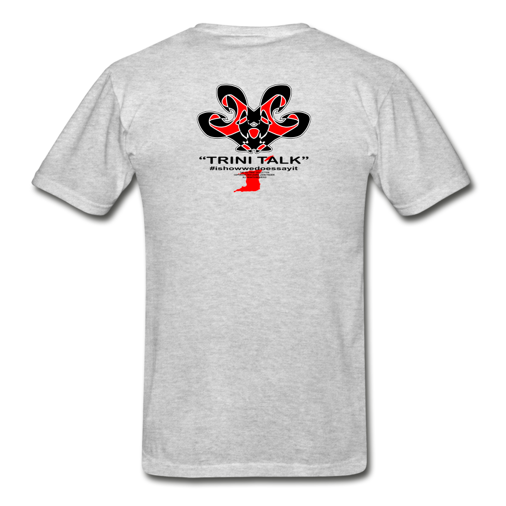 The Trini Spot - Men "Wha" Premium T-Shirt - M1681 - heather gray