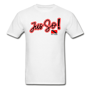 The Trini Spot - Men "Jus So" Premium T-Shirt - M1682 - white