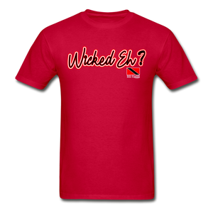 The Trini Spot - Men "Wicked Eh" Premium T-Shirt - M1684 - red