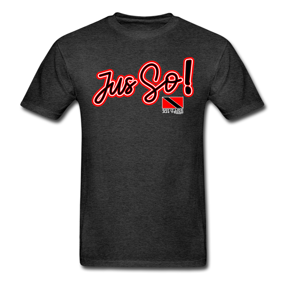 The Trini Spot - Men "Jus So" Premium T-Shirt - M1686 - charcoal gray