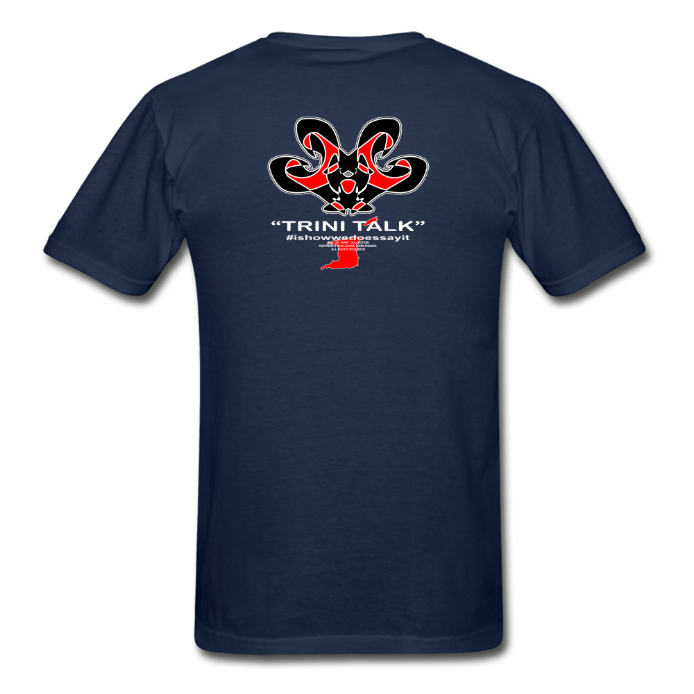 The Trini Spot - Men "Wha" Premium T-Shirt - M1685 - navy