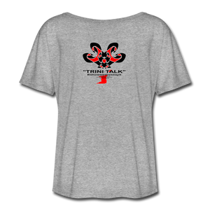 The Trini Spot - Women "Whappening" Flowy T-Shirt - W1664 - heather gray