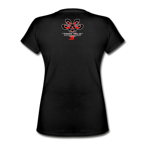 The Trini Spot - Women "DohDoDat" V-Neck T-Shirt - W1673 - black