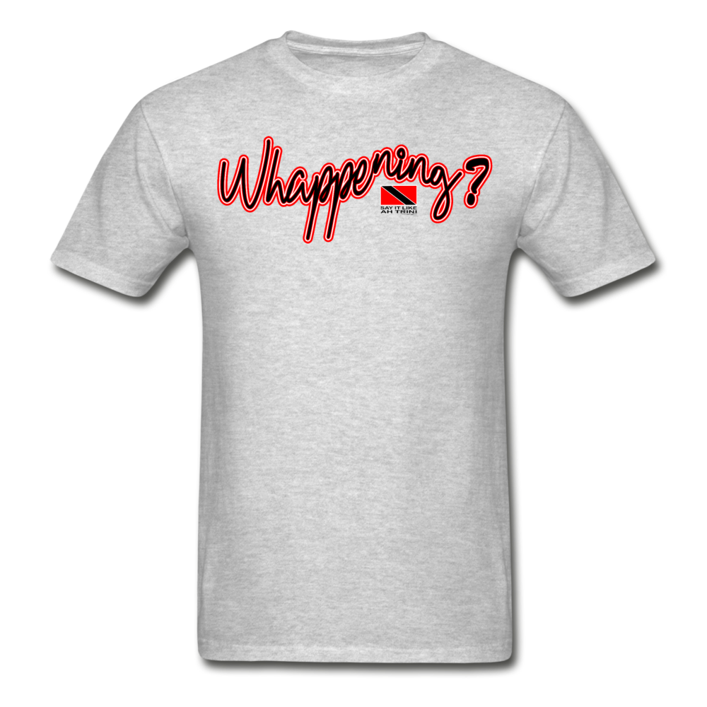 The Trini Spot - Men "Whappening"  T-Shirt - W1689 - heather gray