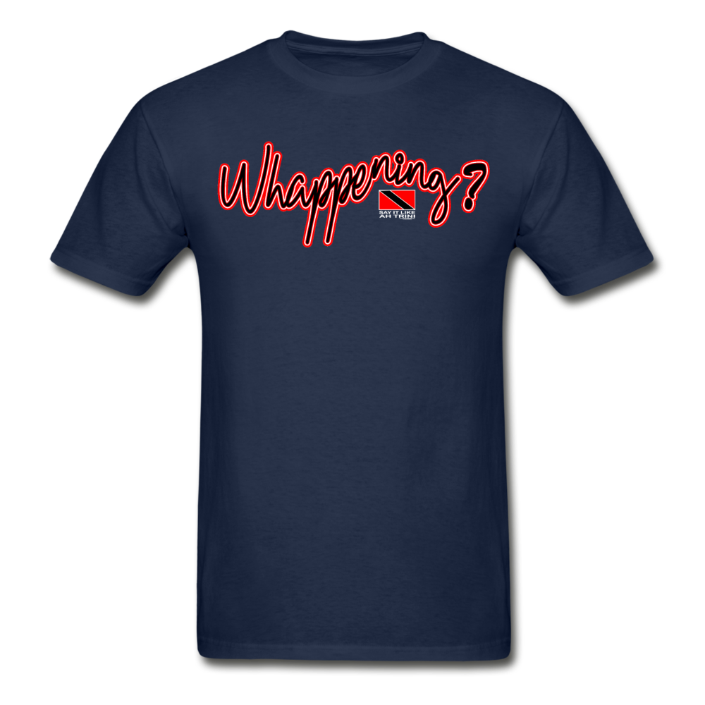 The Trini Spot - Men "Whappening"  T-Shirt - W1690 - navy