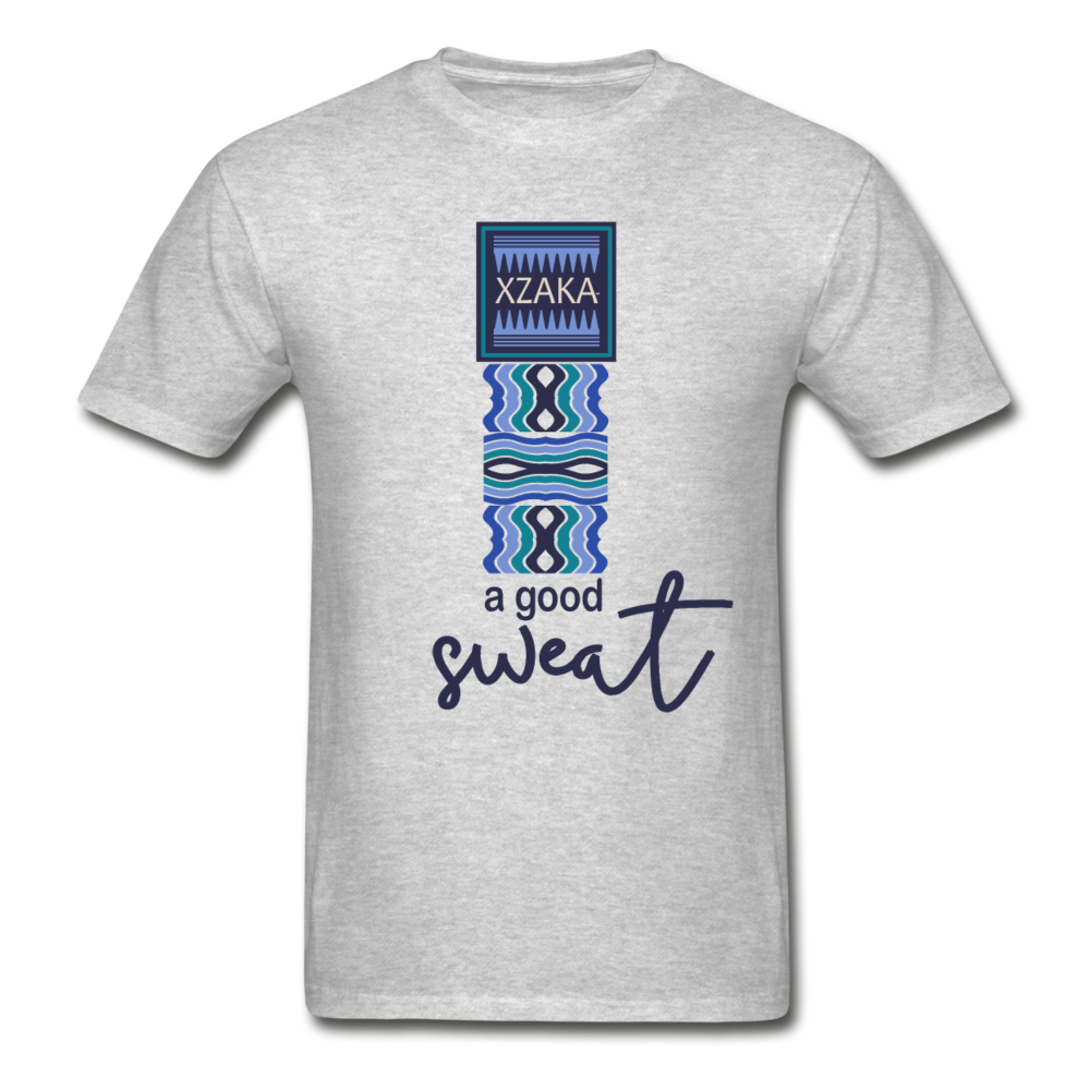 XZAKA - Men "A Good Sweat"  T-Shirt -M2180 - heather gray