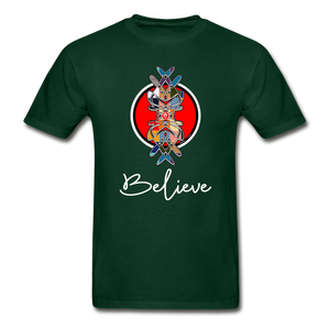it's OON - Men "Believe" iCREATE T-Shirt - M1512 - forest green