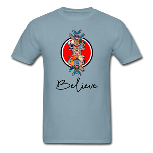 it's OON - Men "Believe" iCREATE T-Shirt - M1511 - stonewash blue