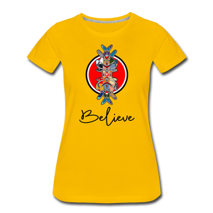 it's OON - Women "Believe" iCREATE T-Shirt - M1516 - sun yellow