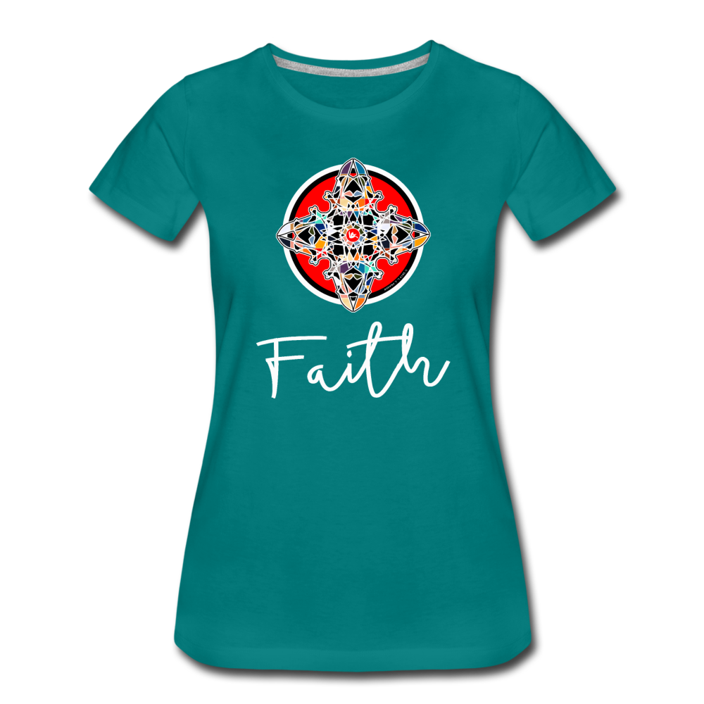 it's OON - Women "Faith" iCREATE T-Shirt - M1523 - teal