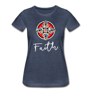 it's OON - Women "Faith" iCREATE T-Shirt - M1523 - heather blue