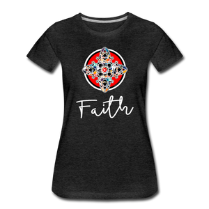 it's OON - Women "Faith" iCREATE T-Shirt - M1523 - charcoal gray