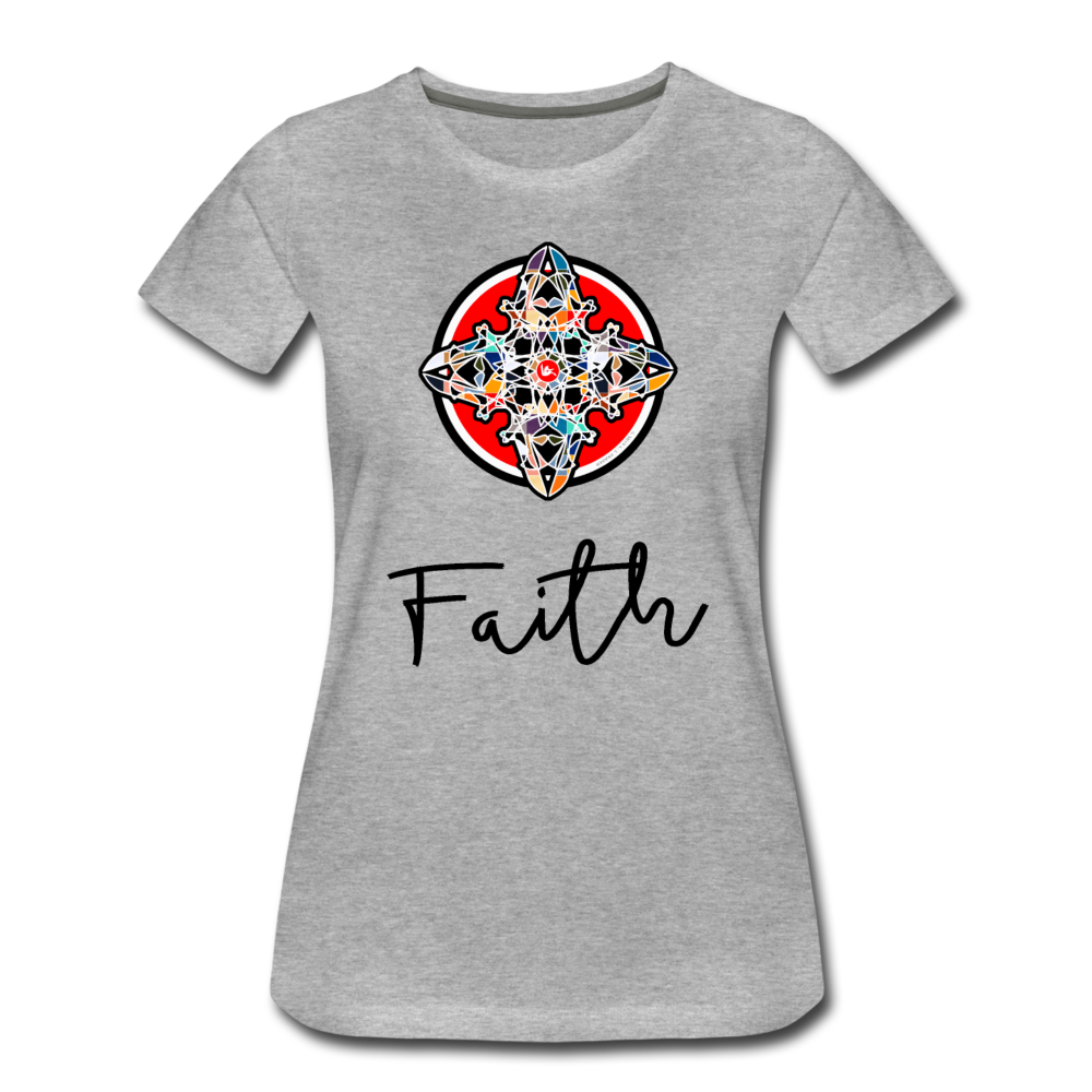 it's OON - Women "Faith" iCREATE T-Shirt - M1524 - heather gray