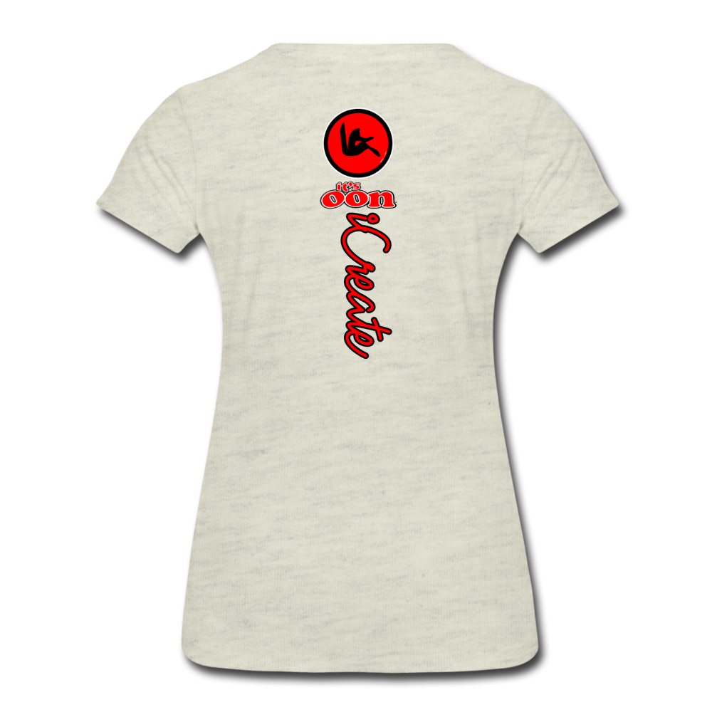 it's OON - Women "Faith" iCREATE T-Shirt - M1524 - heather oatmeal